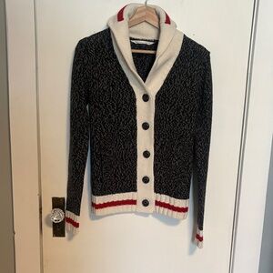 Bluenotes Heathered Black and White Women's Sweater